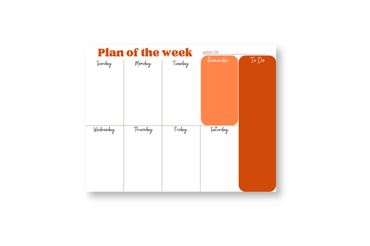 Sweet Pumpkin Weekly Planner Pad