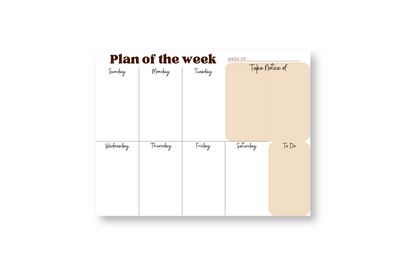 Ice Cap Weekly Planner Pad