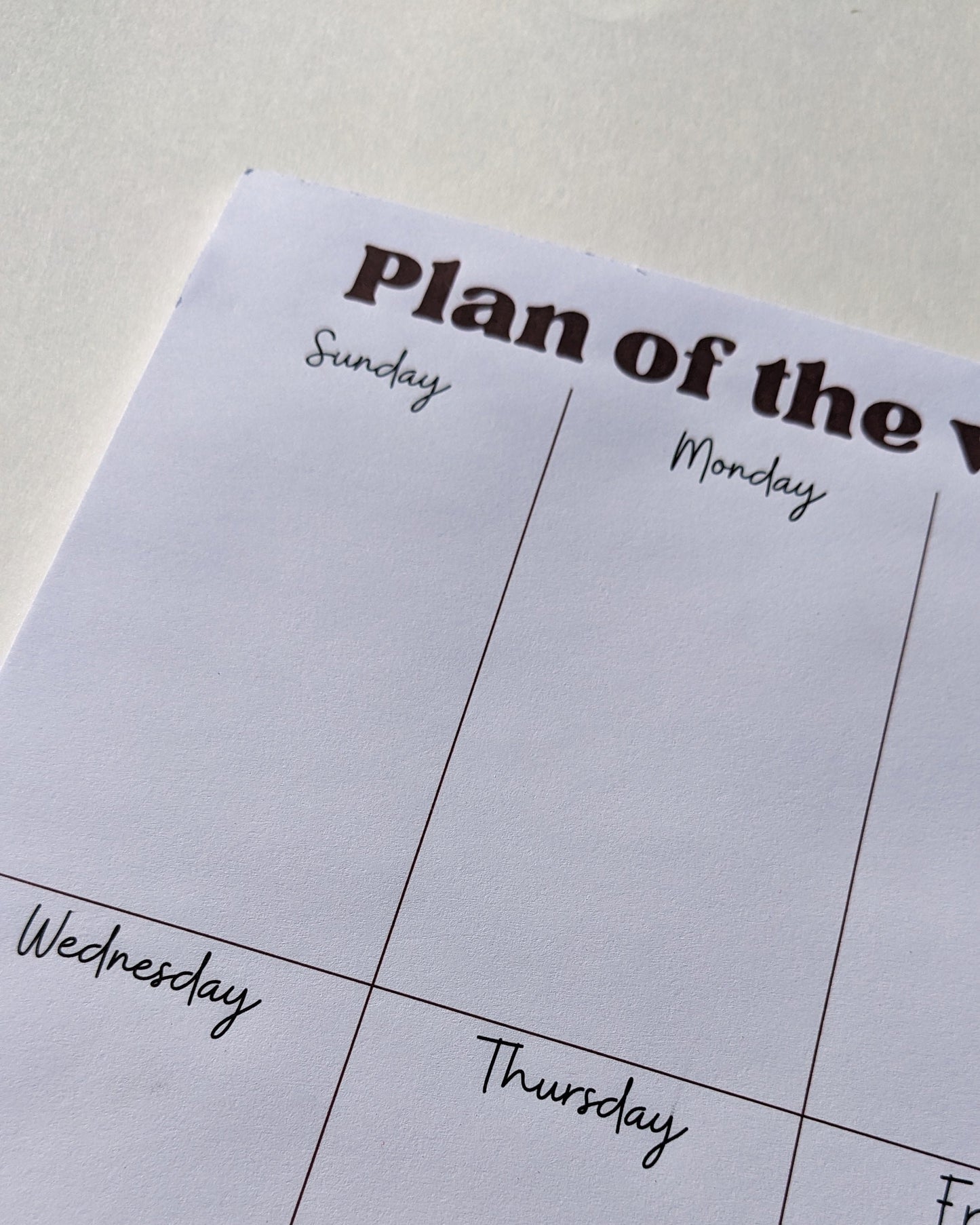 Ice Cap Weekly Planner Pad