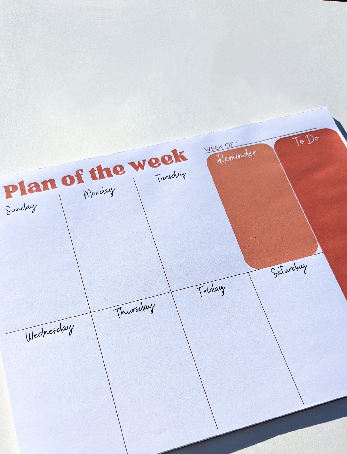 Sweet Pumpkin Weekly Planner Pad