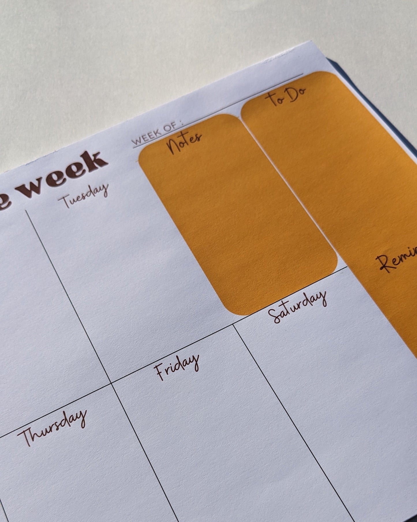 Sunset weekly Planner Pad